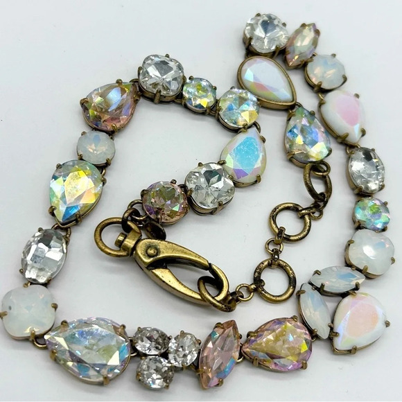 J. Crew Rare Crystal Moon Necklace - Picture 2 of 6